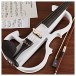 Electric Violin by Gear4music, White