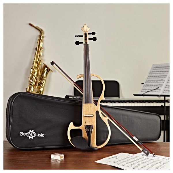 Electric Violin by Gear4music, Natural