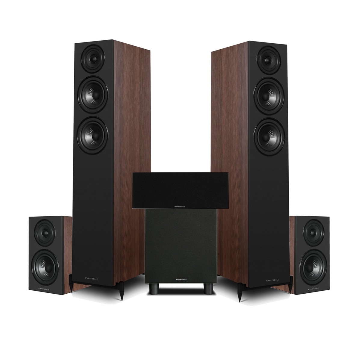 Wharfedale Diamond 12.3i 5.1 Home Cinema Speaker Package Walnut