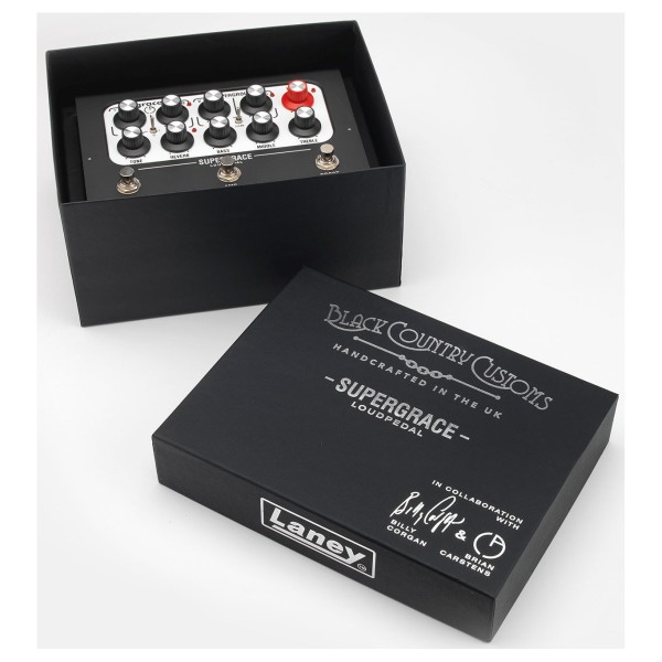 Laney Black Country Customs Billy Corgan SUPERGRACE 60W Amp Pedal - pedal in box