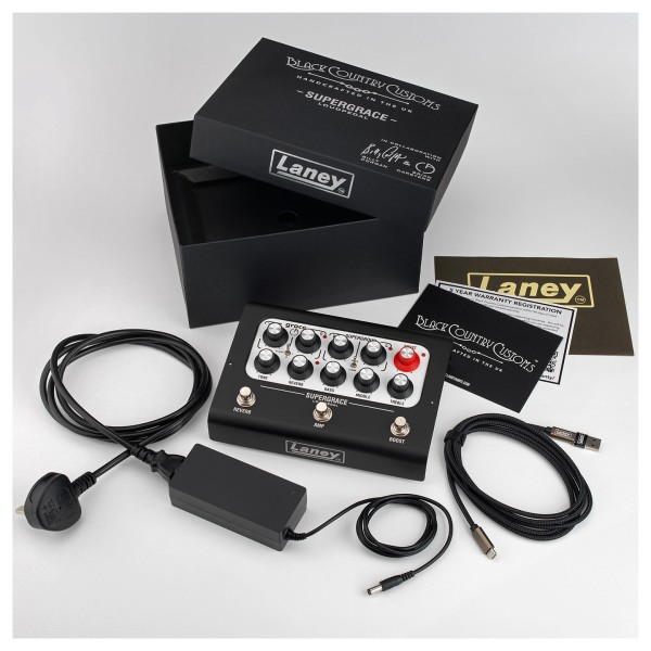 Laney Black Country Customs Billy Corgan SUPERGRACE 60W Amp Pedal - complete package