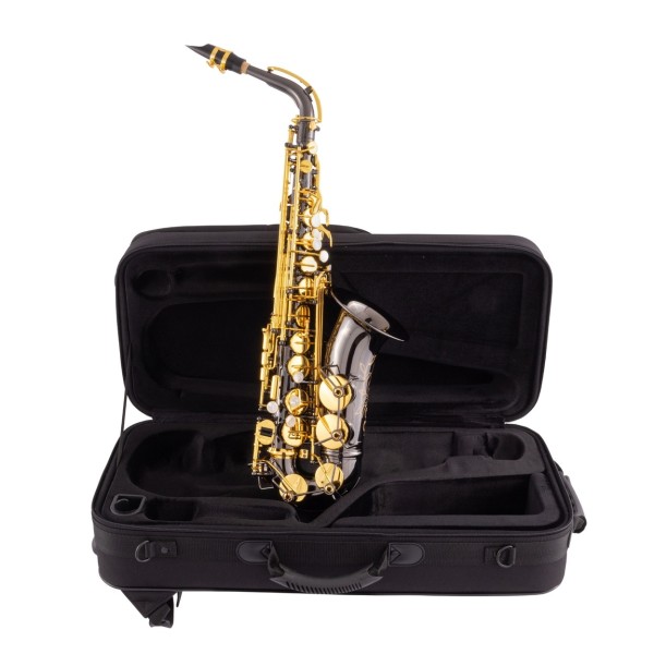 CONN CAS411 Alto Saxophone, Black and Gold - Instrument and case