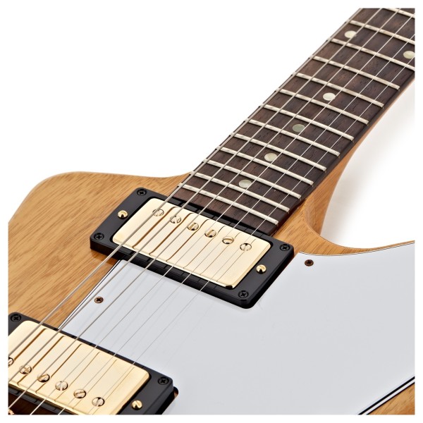 Gibson Custom 1958 Korina Explorer Reissue, White Pickguard #85729 - upper frets