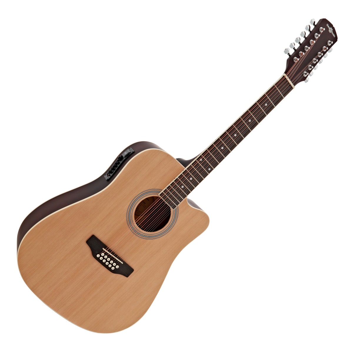 Click to view product details and reviews for Dreadnought Cutaway 12 String Electro Acoustic Guitar By Gear4music Nearly New.