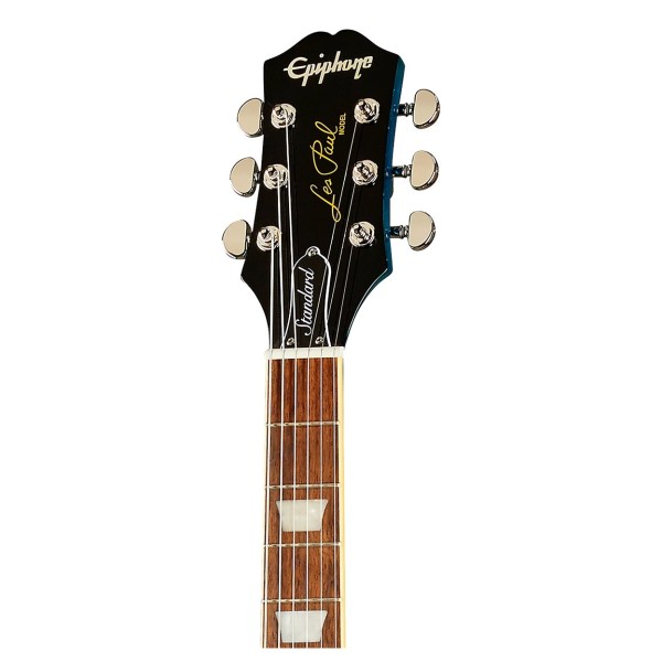 Epiphone Les Paul Standard 60s Quilt, Trans Blue - Headstock