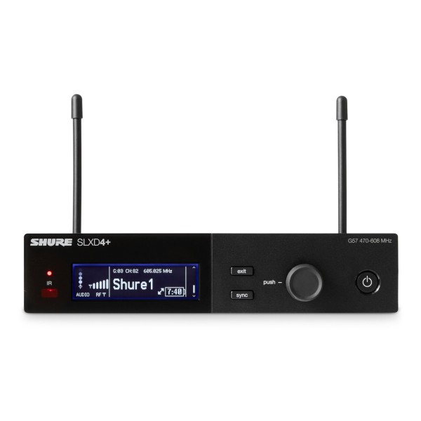 Shure SLXD4 Wireless Receiver Front View