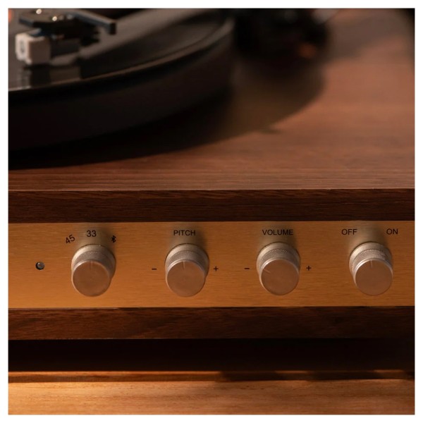 Crosley C65 Bluetooth Turntable and Speakers, Walnut - Life 2