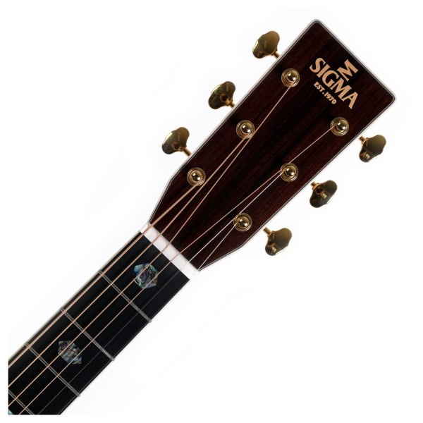 Sigma DTC-41E+ Electro Acoustic Headstock View