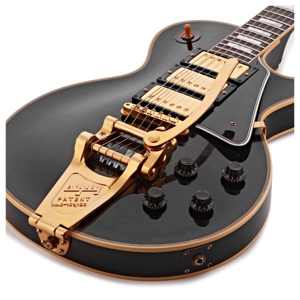 Gibson Custom 1957 Les Paul Custom Reissue 3-Pickup Bigsby Light Aged, Ebony #751270 - body