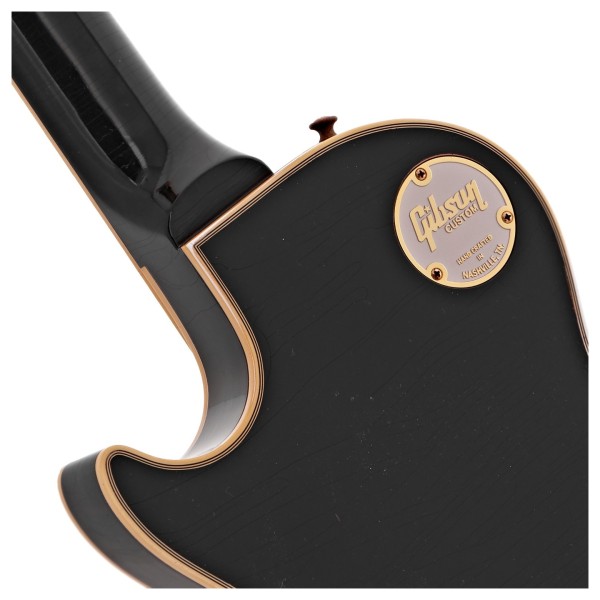 Gibson Custom 1957 Les Paul Custom Reissue 3-Pickup Bigsby Light Aged, Ebony #751270 - neck joint