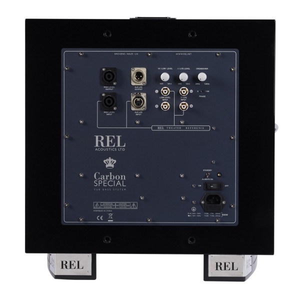 REL Carbon Special Limited Edition Subwoofer - Rear view