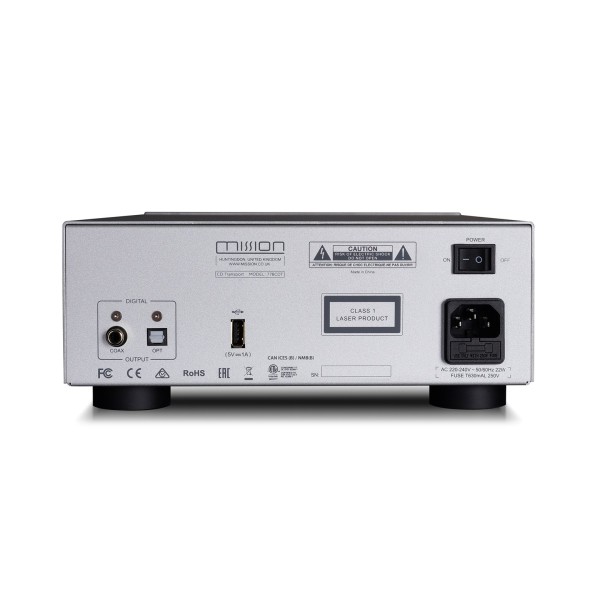 Mission 778CDT CD Transport, Silver rera 