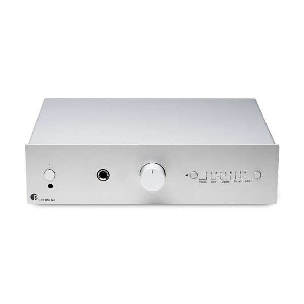 Pro Ject Pre Box S3 Pre Amp, Silver front 