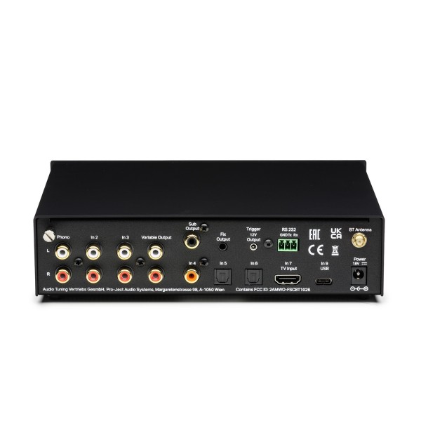 Pro Ject Pre Box S3 Pre Amp, Black rear 