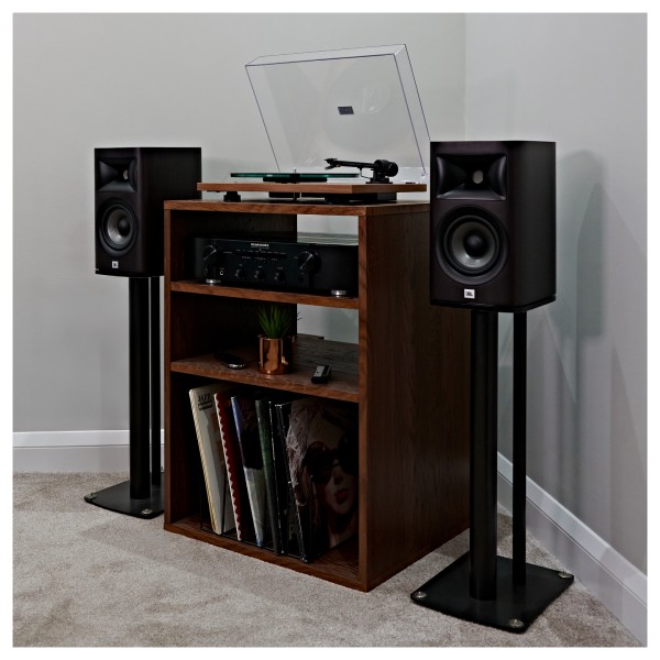 JBL Studio 620 Bookshelf Speaker (Pair), Dark Wood at AV.com