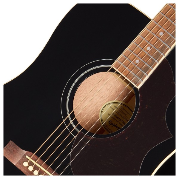 Epiphone Hummingbird Tribute​, Ebony - soundhole