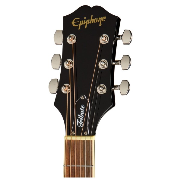 Epiphone Hummingbird Tribute​, Ebony - headstock