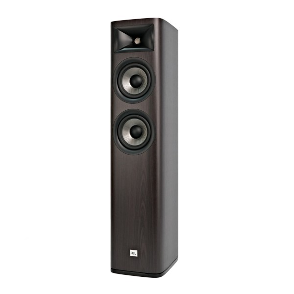 JBL Studio 680 Floorstanding Speaker (Pair), Dark Wood left 