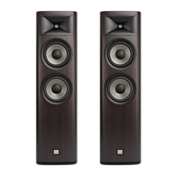 JBL Studio 690 Floorstanding Speaker (Pair), Dark Wood dual front 
