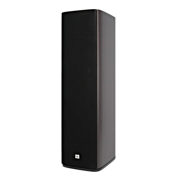 JBL Studio 690 Floorstanding Speaker (Pair), Dark Wood left grille 