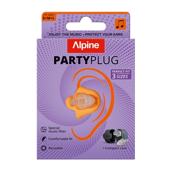 Alpine PartyPlug Earplugs, Transparent