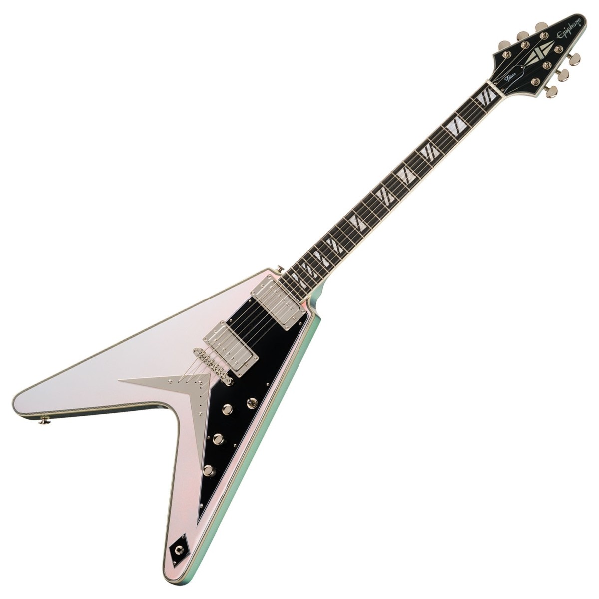 Epiphone Flying V Custom Futura Quicksilver Shift