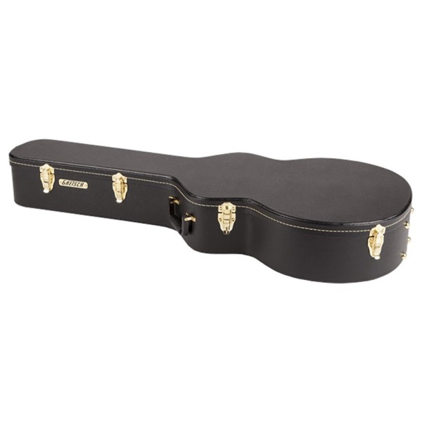 Gretsch G6294 Jumbo Flat Top Case, Black - closed case