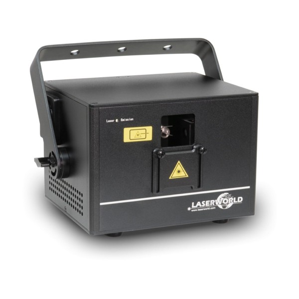 Laserworld CUBE 3 RGB Battery Powered Laser System with App Control - Left Angle