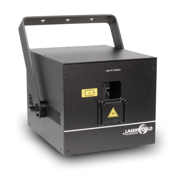 Laserworld CUBE 7 RGB Battery Powered Laser System with App Control - Left Angle