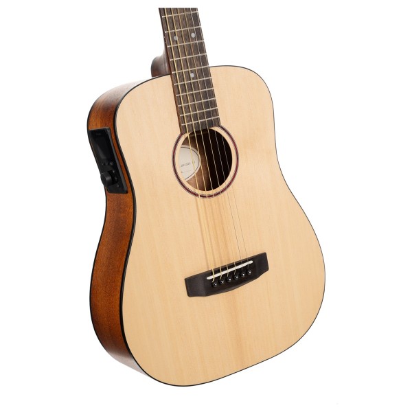Cort Earth GO Mini Dreadnought, Open Pore - BODY DETAIL