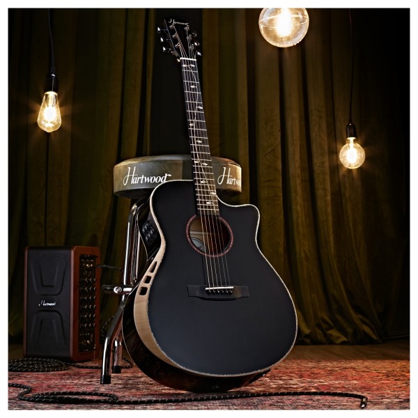Hartwood Sonata-FX Concert Electro-Acoustic Guitar, Black