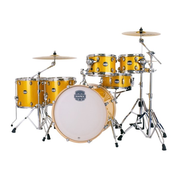 Mapex Mars Birch 22'' 6pc Crossover Shell Pack, Sunflower Sparkle