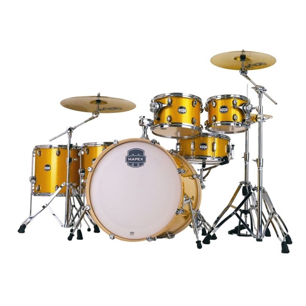 Mapex Mars Birch 22'' 6pc Crossover Shell Pack, Sunflower Sparkle