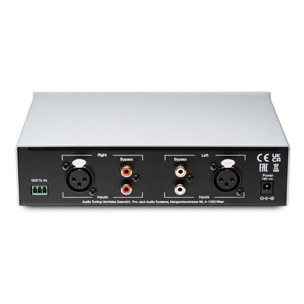 Pro-Ject Head Box S3 B Headphone Amplifier, Silver rear 