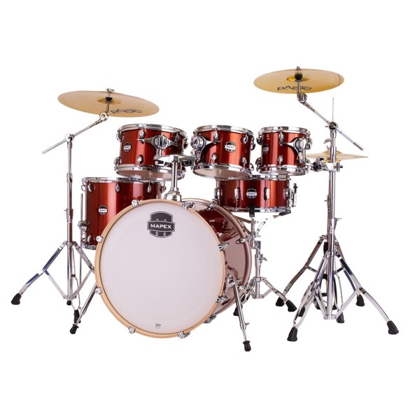 Mapex Mars Birch 22'' 6pc Shell Pack, Blood Orange Sparkle