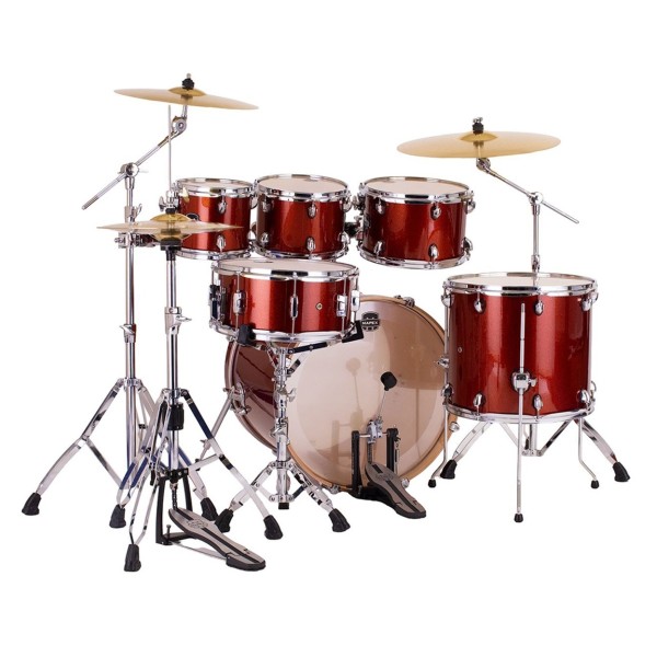Mapex Mars Birch 22'' 6pc Shell Pack, Blood Orange Sparkle