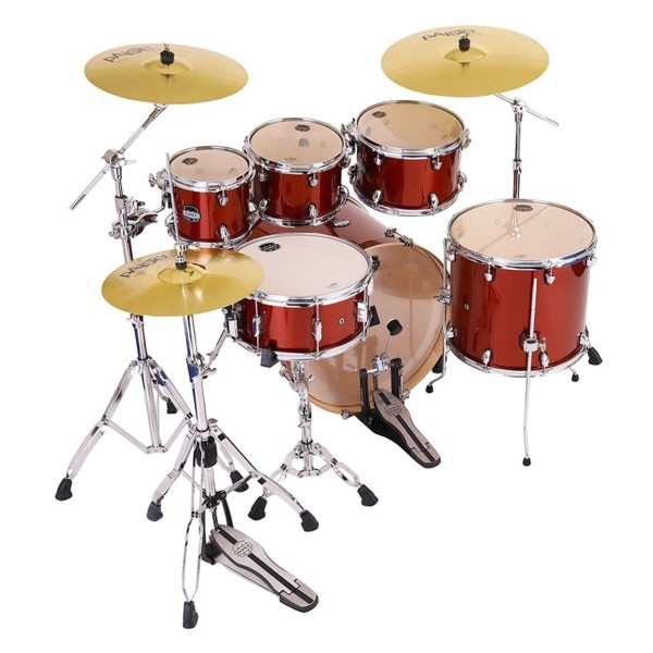 Mapex Mars Birch 22'' 6pc Shell Pack, Blood Orange Sparkle