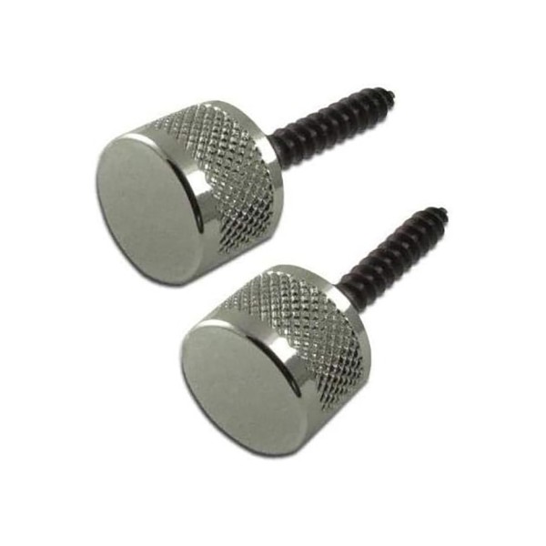 Gretsch Strap Buttons, Most Guitars, with Mounting Hardware, Chrome (Pair)