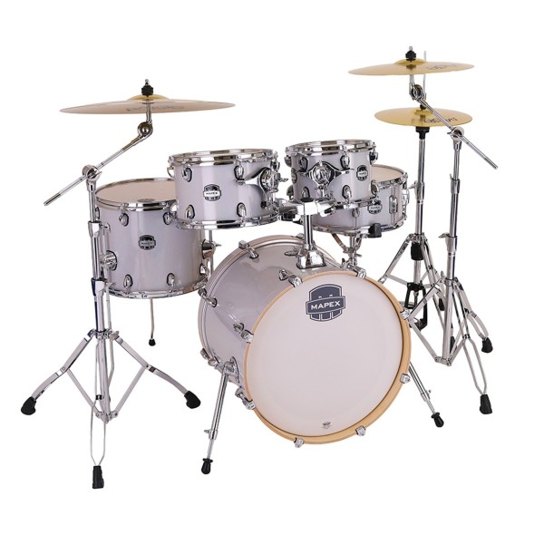 Mapex Mars Birch 20'' 5pc Fusion Drum Kit w/Cymbals, Diamond Sparkle