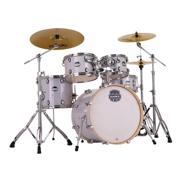 Mapex Mars Birch 20'' 5pc Fusion Drum Kit w/Cymbals, Diamond Sparkle