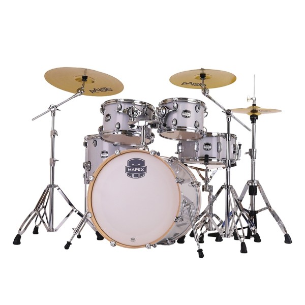 Mapex Mars Birch 20'' 5pc Fusion Drum Kit w/Cymbals, Diamond Sparkle