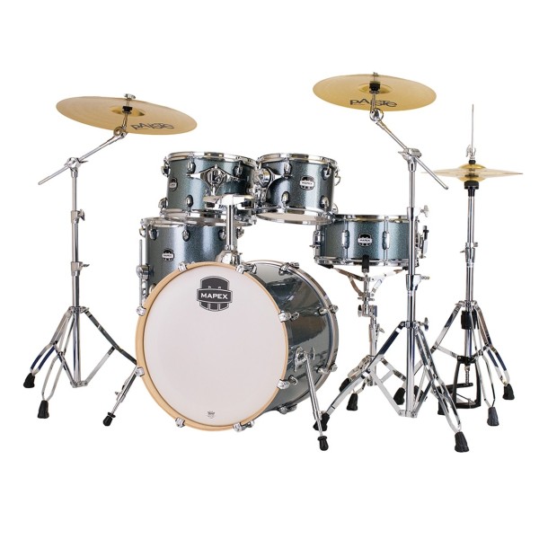 Mapex Mars Birch 20'' 5pc Fusion Drum Kit w/Cymbals, Twilight Sparkle