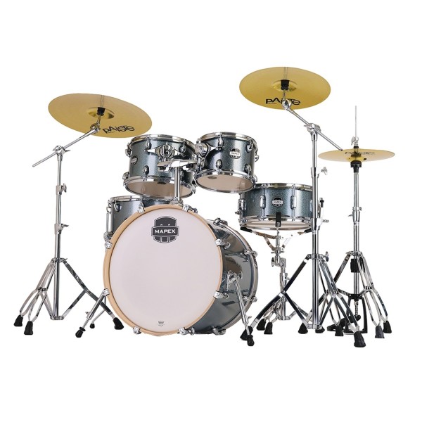 Mapex Mars Birch 20'' 5pc Fusion Drum Kit w/Cymbals, Twilight Sparkle