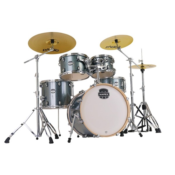 Mapex Mars Birch 20'' 5pc Fusion Drum Kit w/Cymbals, Twilight Sparkle