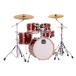 Mapex Mars Birch 20'' 5pc Fusion Drum Kit w/Cymbals, Blood Orange Sparkle