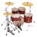 Mapex Mars Birch 20'' 5pc Fusion Drum Kit w/Cymbals, Blood Orange Sparkle