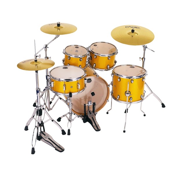 Mapex Mars Birch 20'' 5pc Fusion Drum Kit w/Cymbals, Sunflower Sparkle