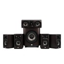 JBL Studio 620 5.1 Speaker Package with 610 On-Wall Speakers, Dark Wood