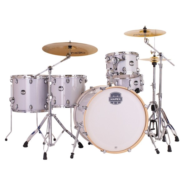 Mapex Mars Birch 22'' 5pc Crossover Drum Kit w/Cymbals, Diamond Sparkle