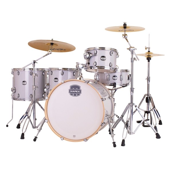 Mapex Mars Birch 22'' 5pc Crossover Drum Kit w/Cymbals, Diamond Sparkle